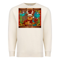 Sandshell western christmas reindeer Premium Sweatshirt - Jasminsmagicworld