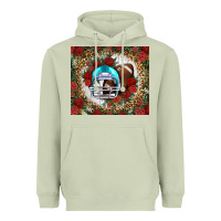 Matcha american football helmet and leopard Heavyweight Hoodie - NancyCooperArtShop