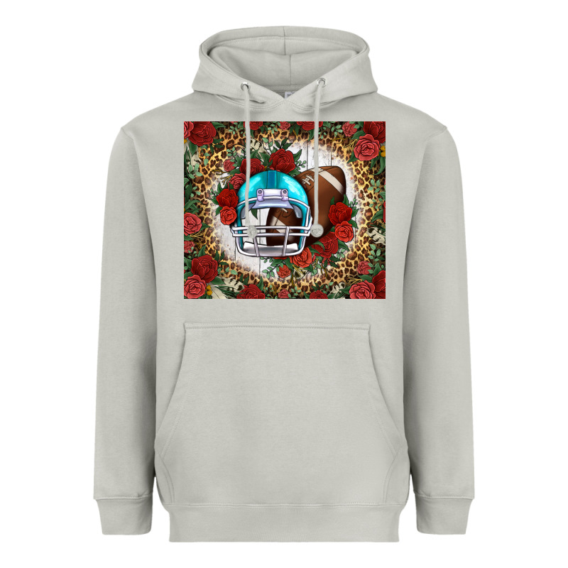American Football Helmet And Leopard Heavyweight Hoodie by NancyCooperArtShop | Teevron