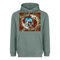 Sage american football helmet and leopard Heavyweight Hoodie - NancyCooperArtShop