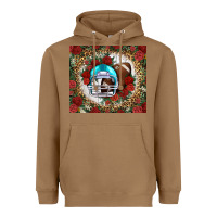 Toasted Coconut american football helmet and leopard Heavyweight Hoodie - NancyCooperArtShop