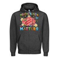 Charcoal Heather mental health matters Zipper Hoodie - Artiststas
