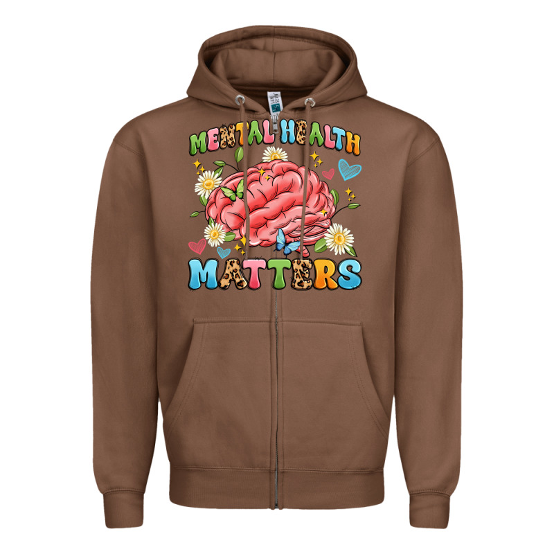 Mental Health Matters Zipper Hoodie by Artiststas | Teevron