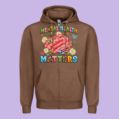 Mental Health Matters Zipper Hoodie Designed By Artiststas