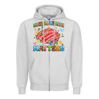 Dove Grey mental health matters Zipper Hoodie - Artiststas