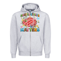 Heather Grey mental health matters Zipper Hoodie - Artiststas