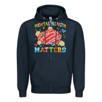 Navy mental health matters Zipper Hoodie - Artiststas