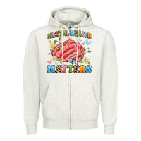 Oatmeal Heather mental health matters Zipper Hoodie - Artiststas