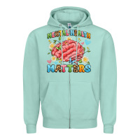 Seafoam mental health matters Zipper Hoodie - Artiststas