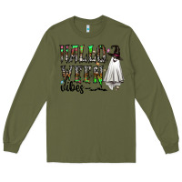 Army Green halloween vibes Long Sleeve Tee - CowhideDigitalArt