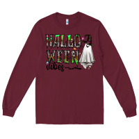 Burgundy halloween vibes Long Sleeve Tee - CowhideDigitalArt