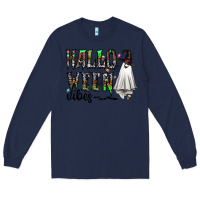 Navy halloween vibes Long Sleeve Tee - CowhideDigitalArt