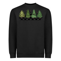 Black christmas checkered trees Heavyweight Sweatshirt - MaliasSmallBusiness
