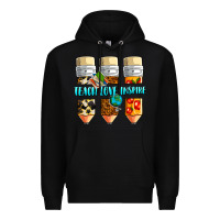 Black teach love inspire Premium Hoodie - NancyCooperArtShop