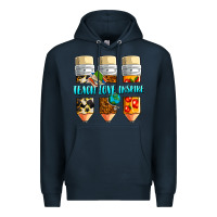 Navy teach love inspire Premium Hoodie - NancyCooperArtShop