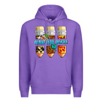 Purple teach love inspire Premium Hoodie - NancyCooperArtShop