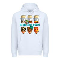 White teach love inspire Premium Hoodie - NancyCooperArtShop