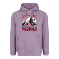 Lavender just a girl who loves pandas Heavyweight Hoodie - LillyAllenDesigns