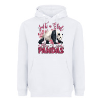 White just a girl who loves pandas Heavyweight Hoodie - LillyAllenDesigns