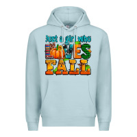 Blue Mist just a girl who loves fall Premium Hoodie - AdoDesignShop