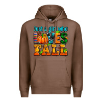 Chestnut just a girl who loves fall Premium Hoodie - AdoDesignShop