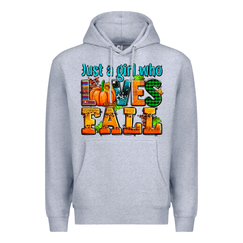 Just A Girl Who Loves Fall Premium Hoodie by AdoDesignShop | Teevron