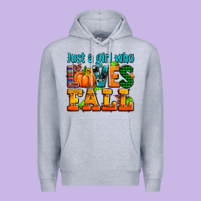 Just A Girl Who Loves Fall Premium Hoodie Designed By Adodesignshop