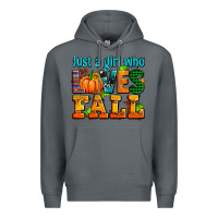 Rock just a girl who loves fall Premium Hoodie - AdoDesignShop