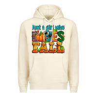 Sandshell just a girl who loves fall Premium Hoodie - AdoDesignShop