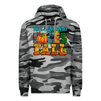 Slate Camo just a girl who loves fall Premium Hoodie - AdoDesignShop
