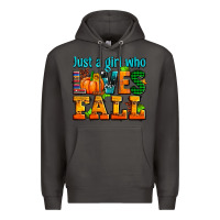 Smoke just a girl who loves fall Premium Hoodie - AdoDesignShop