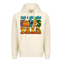 Tofu just a girl who loves fall Premium Hoodie - AdoDesignShop