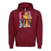 Burgundy love easter Zipper Hoodie - AdoDesignShop