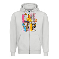 Dove Grey love easter Zipper Hoodie - AdoDesignShop
