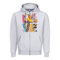 Heather Grey love easter Zipper Hoodie - AdoDesignShop