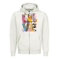Oatmeal Heather love easter Zipper Hoodie - AdoDesignShop