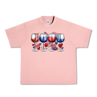 Salmon American wine glasses Urban Heavy Tee - Zillion Design Studio