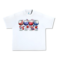 White American wine glasses Urban Heavy Tee - Zillion Design Studio