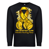 Black they never fight alone yellow ribbon with boxing g Premium Sweatshirt - NancyCooperArtShop