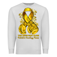 Dove Grey they never fight alone yellow ribbon with boxing g Premium Sweatshirt - NancyCooperArtShop
