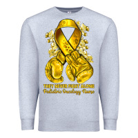 Heather Grey they never fight alone yellow ribbon with boxing g Premium Sweatshirt - NancyCooperArtShop