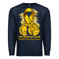 Navy they never fight alone yellow ribbon with boxing g Premium Sweatshirt - NancyCooperArtShop