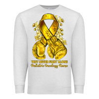 Oatmeal Heather they never fight alone yellow ribbon with boxing g Premium Sweatshirt - NancyCooperArtShop