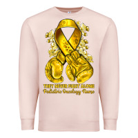 Pale Pink they never fight alone yellow ribbon with boxing g Premium Sweatshirt - NancyCooperArtShop