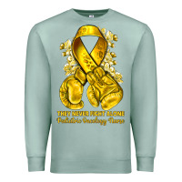 Seafoam they never fight alone yellow ribbon with boxing g Premium Sweatshirt - NancyCooperArtShop