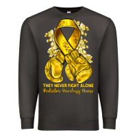 Smoke they never fight alone yellow ribbon with boxing g Premium Sweatshirt - NancyCooperArtShop