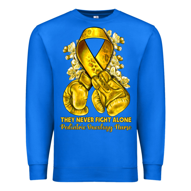 They Never Fight Alone Yellow Ribbon With Boxing G Premium Sweatshirt by NancyCooperArtShop | Teevron