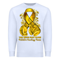 White they never fight alone yellow ribbon with boxing g Premium Sweatshirt - NancyCooperArtShop