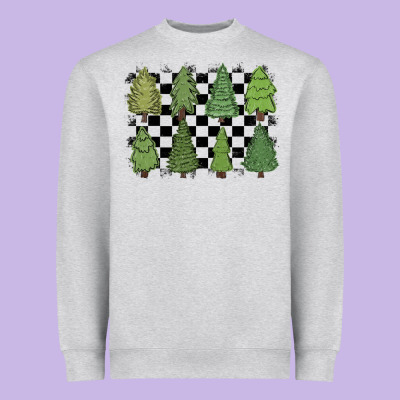 Heavyweight Sweatshirt checkered trees
