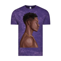 Cloud Purple afro black man Vintage Tee - texasbilliewilder